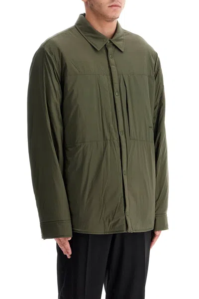Moose Knuckles Ash Nylon Shirt-style Jacket In Green