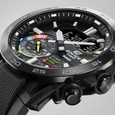 CASIO EDIFICE CASIO EDIFICE ECB-40MP-1AEF MEN'S BLUETOOTH®-ENABLED RACING-INSPIRED WATCH WITH CARBON-REINFORCED CA 