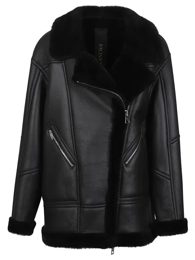 Blancha Shearling Jacket In Black
