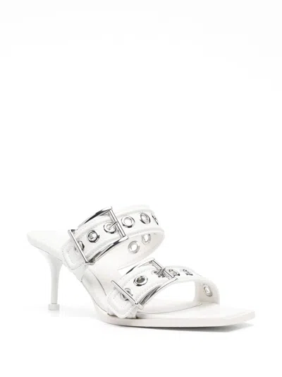 Alexander Mcqueen Boxcar Calfskin Dual-buckle Sandals