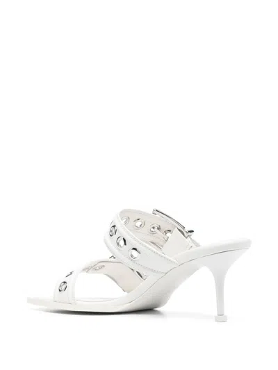 Alexander Mcqueen Boxcar Calfskin Dual-buckle Sandals