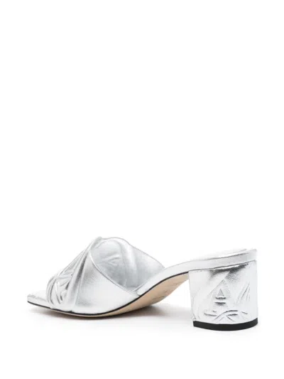Alexander Mcqueen Alexander Mc Queen Metallic Leather Heel Sandals