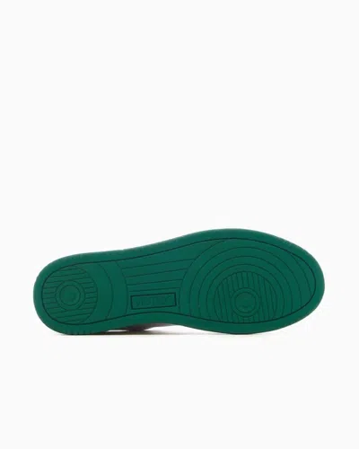 Autry White And Green Two-tone Leather Medalist Low Sneakers