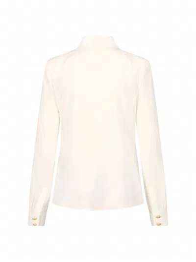 Balmain Button-embellished Silk Crepe De Chine Shirt
