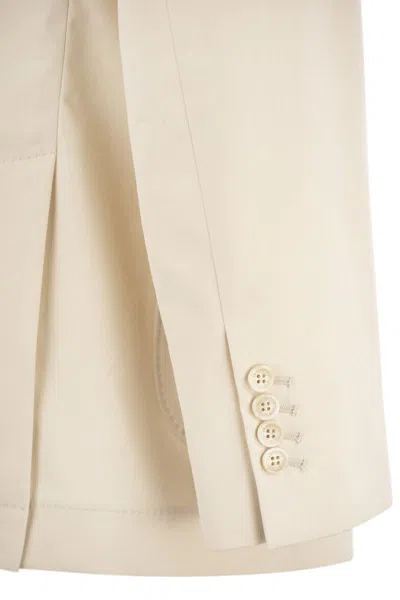 Brunello Cucinelli Men Cotton And Cashmere Deconstructed Jacket With Patch Pockets