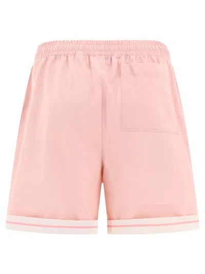 Burberry Elastic Waistband Cotton Shorts With Contrast Trim
