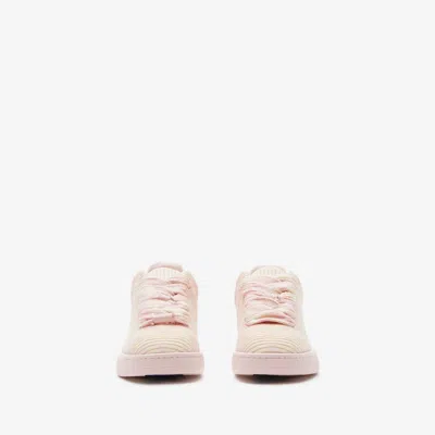Burberry Embroidered Fabric Box Sneakers For Women