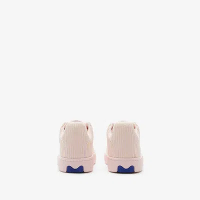 Burberry Embroidered Fabric Box Sneakers For Women