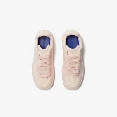 Burberry Embroidered Fabric Box Sneakers For Women