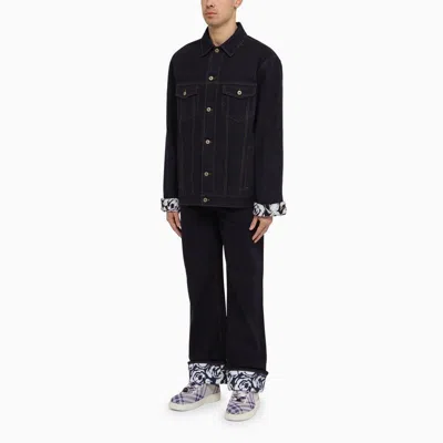Burberry Japanese Denim Baggy Jeans In