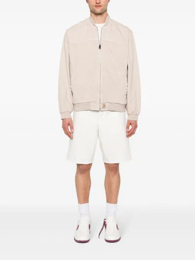 Carhartt Wip  Single Knee Off-white Bermuda Shorts