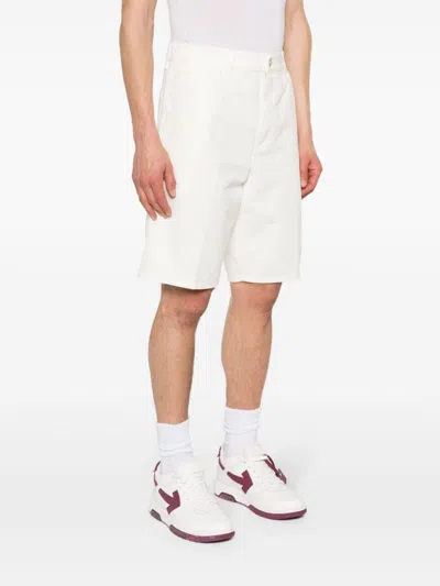 Carhartt Wip  Single Knee Off-white Bermuda Shorts