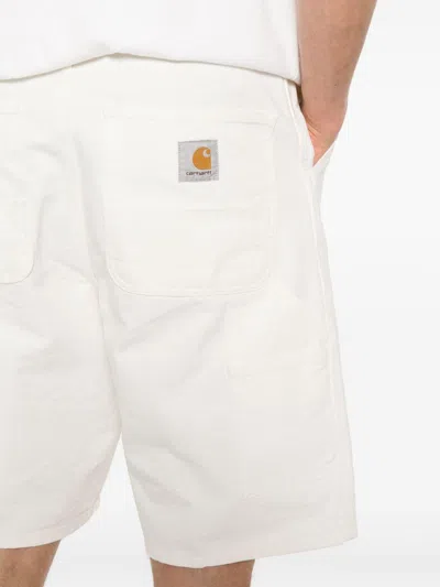 Carhartt Wip  Single Knee Off-white Bermuda Shorts