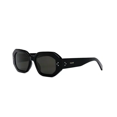 Celine Bold 3 Dots Rectangular Sunglasses, 54mm