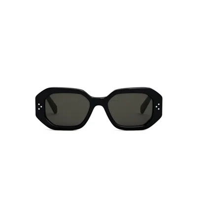 Celine Bold 3 Dots Rectangular Sunglasses, 54mm