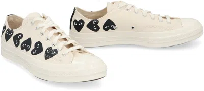 Comme Des Garçons Play Beige Converse Edition Chuck 70 Multi Heart Sneakers In Neutral
