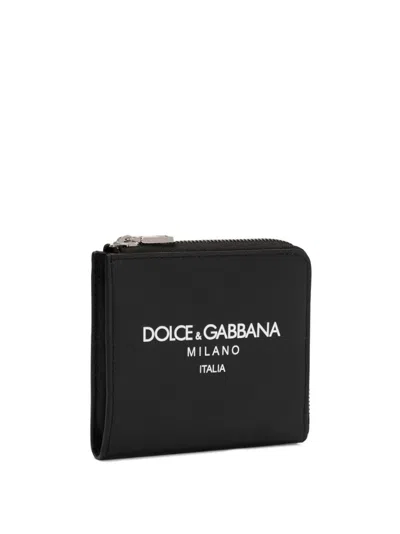 Dolce & Gabbana Men's Logo Print Leather Wallet