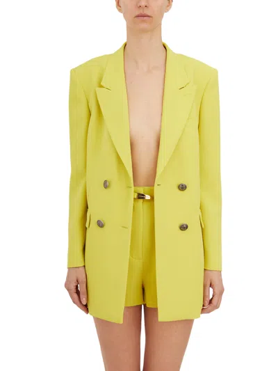 Elisabetta Franchi Acid Green Polyester Blazer