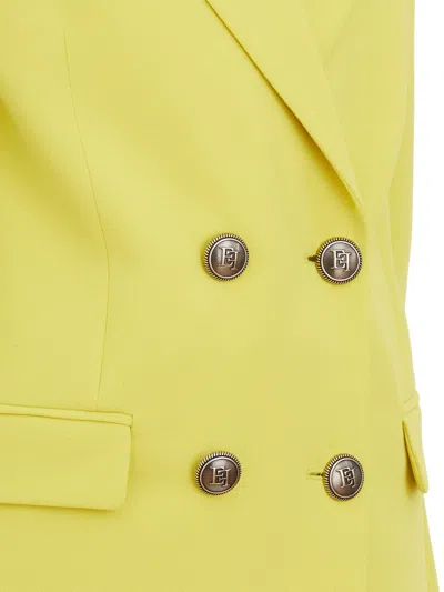 Elisabetta Franchi Acid Green Polyester Blazer