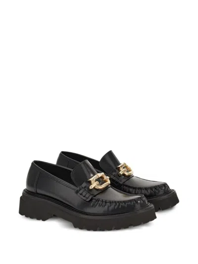 Ferragamo Carrion Sole Ingrid Leather Loafers
