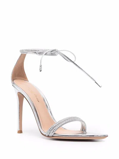 Gianvito Rossi Montecarlo Crystal-embellished Suede And Satin Sandals