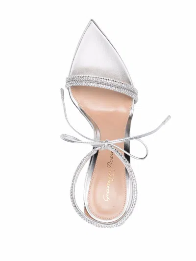 Gianvito Rossi Montecarlo Crystal-embellished Suede And Satin Sandals