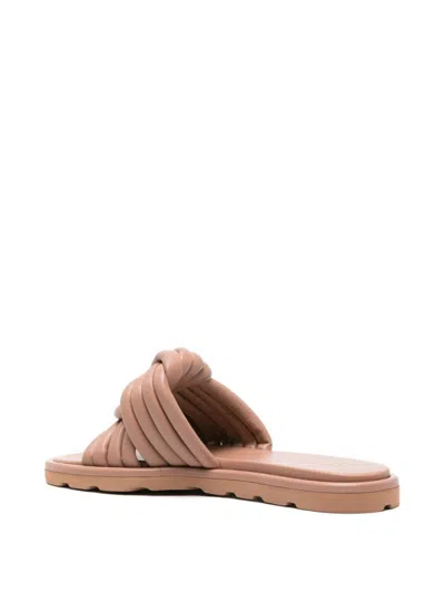 Gianvito Rossi Knotted Napa Flat Slide Sandals