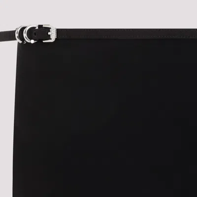 Givenchy Black Acetate Mini Wrap Voyou Skirt
