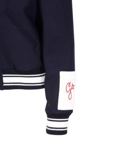 Golden Goose Dark Blue Virgin Wool Bomber Jacket
