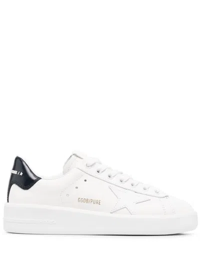 Golden Goose Leather Sneakers With Back Contrasting Patch