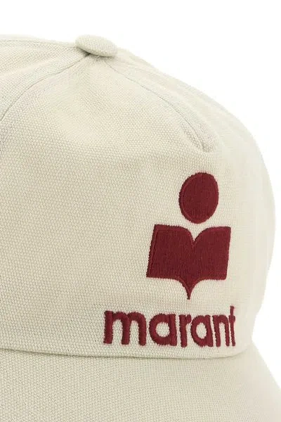 Isabel Marant Man Ivory Cotton Tyron Baseball Cap