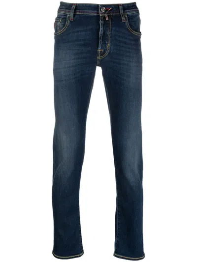 Jacob Cohen Indigo Blue Cotton Blend Denim Jeans
