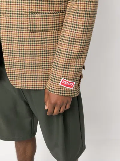 Kenzo Checked Single-breasted Blazer