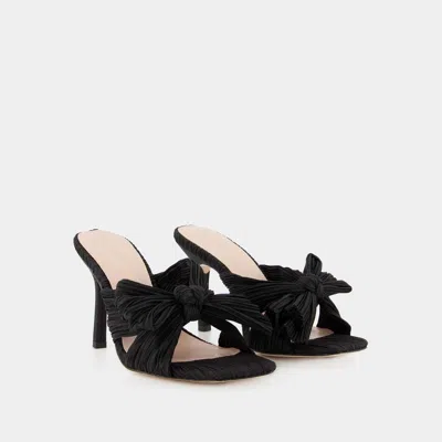 Loeffler Randall Claudia Pleated Skinny Heel Mule In Black