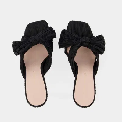 Loeffler Randall Claudia Pleated Skinny Heel Mule In Black