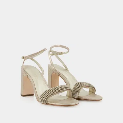 Loeffler Randall Elegant Rhinestone-embellished Medium Heel Sandals