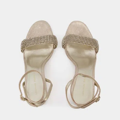 Loeffler Randall Elegant Rhinestone-embellished Medium Heel Sandals
