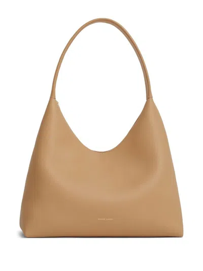 Mansur Gavriel Luxury Soft Calf Leather Crossbody Hobo Bag In Sand