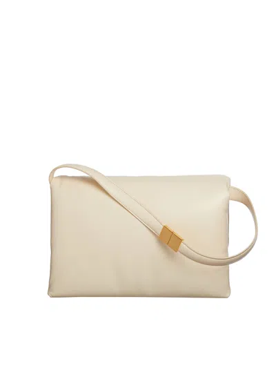 Marni Elegant White Leather Shoulder Bag For Women