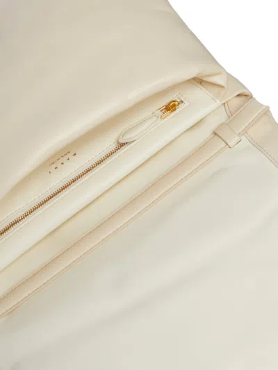 Marni Elegant White Leather Shoulder Bag For Women