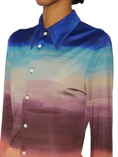 Marni Multicoloured Viscose Jersey Shirt With Dark Side Of The Moon Print