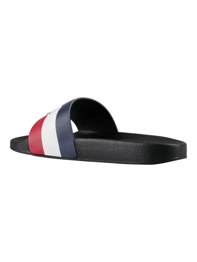 Moncler Basile Logo-embossed Striped Rubber Slides