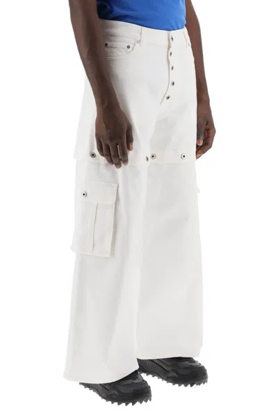 Off-white Off White "90's Logo Convertible Baggy Jeans