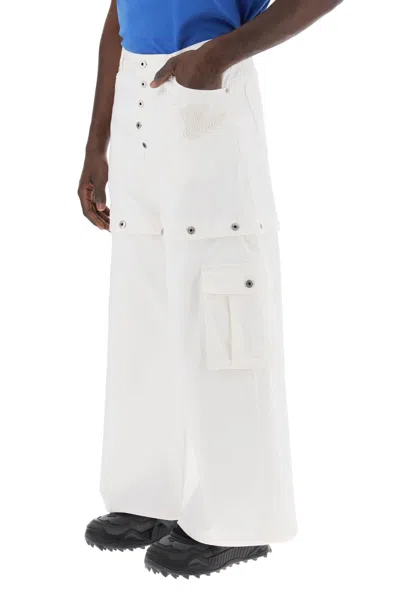 Off-white Off White "90's Logo Convertible Baggy Jeans