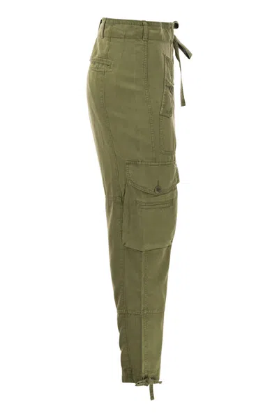 Shop Polo Ralph Lauren Linen Blend Twill Cargo Trousers