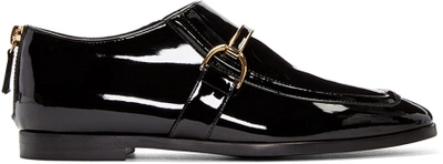 Stella Mccartney Woman Faux Patent-leather Loafers Black