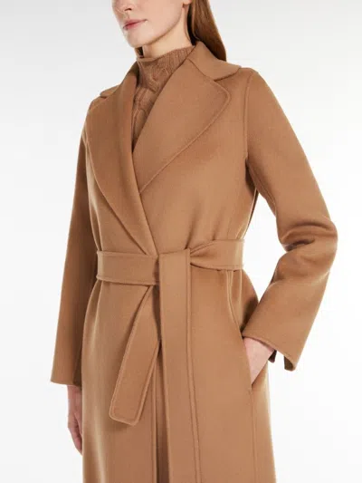 's Max Mara Womens S Max Mara Livia Notched-lapel Brushed Wool Coat