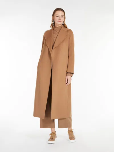 's Max Mara Womens S Max Mara Livia Notched-lapel Brushed Wool Coat