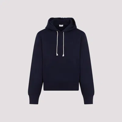 Saint Laurent Navy Blue Marine Cotton Hoodie