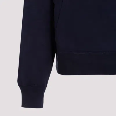 Saint Laurent Navy Blue Marine Cotton Hoodie